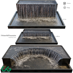 Waterfall fountains grand cascade